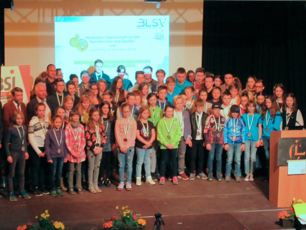 Gruppenfoto Sportkreis Jugendehrung 2018